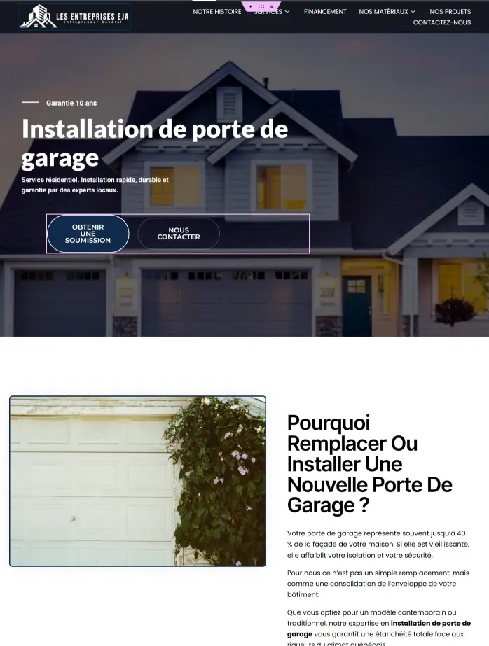 Création de site web pour construction
